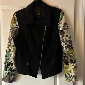 IMAN Bomber Jacket with Multicolor Sleeves